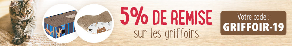 5 % de remise sur les griffoirs pour chat
