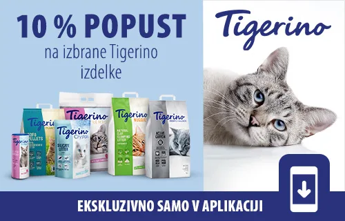 10% popust na izbrane Tigerino izdelke samo v naši mobilni aplikaciji