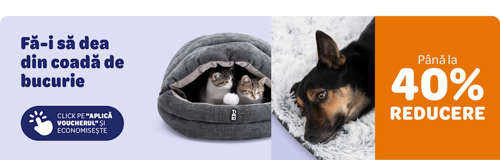 Până la 40% reducere la accesorii pentru câini și pisici