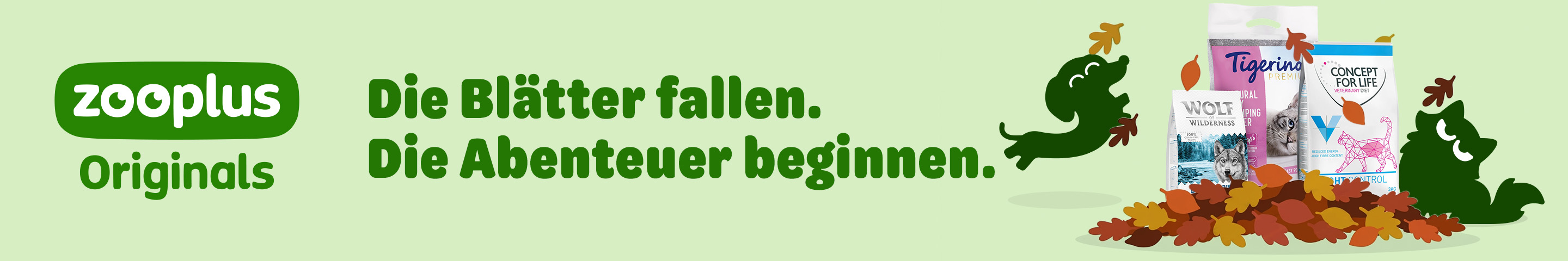 zooplus Originals: Die Blätter fallen. Die Abenteuer beginnen.