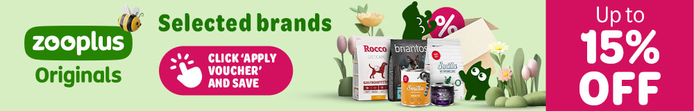 Up to 15% off Selected zooplus Originals Brands