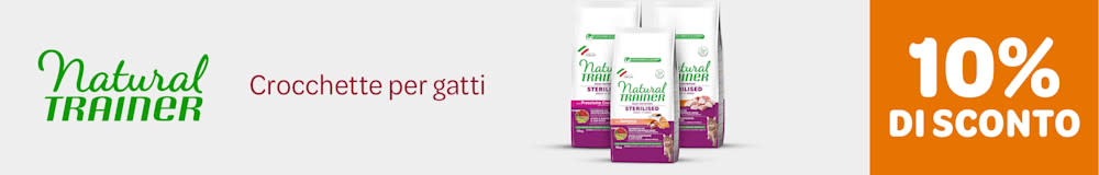 10% di sconto su crocchette e umido per gatti Natural Trainer!