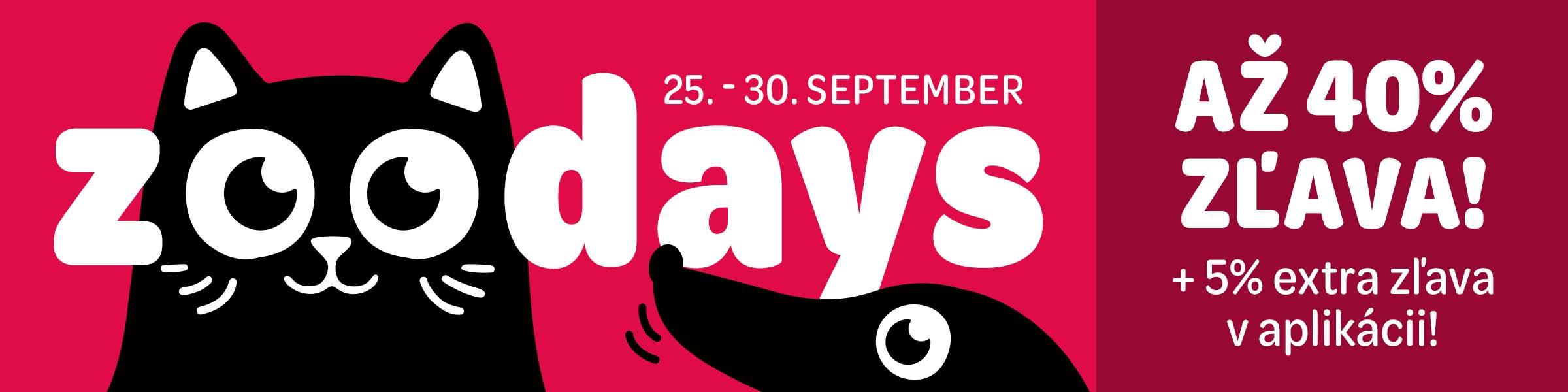 zoodays 25.-30. september - zľava až 40 % + 5 % extra zľava v aplikácii!
