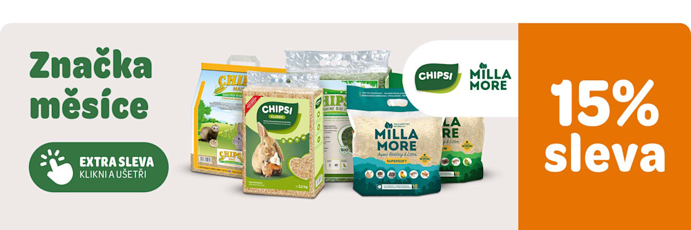 Značky měsíce: Chipsi a Millamore. 15% sleva. Extra sleva klikni a ušetři.