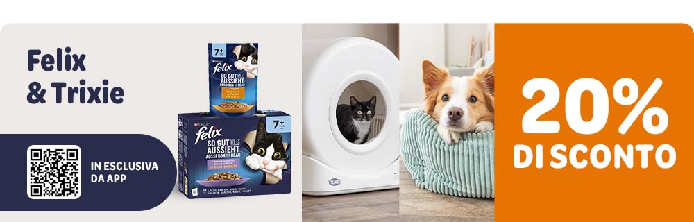 20% di sconto su Felix e Trixie in esclusiva da App!