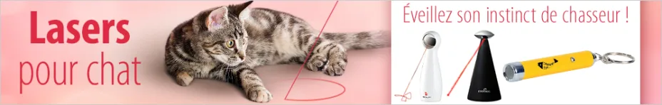 Pointeur laser rotatif pour chats - Petits Compagnons