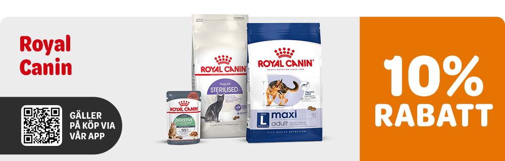 10% rabatt på Royal Canin i vår app