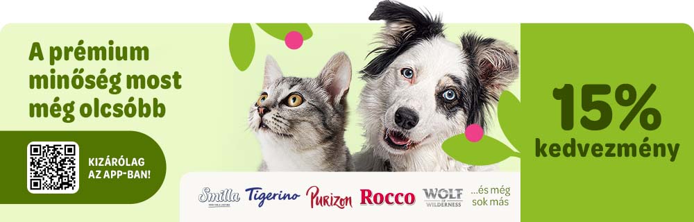 15% kedvezmény zooplus Originals termékekre az appban