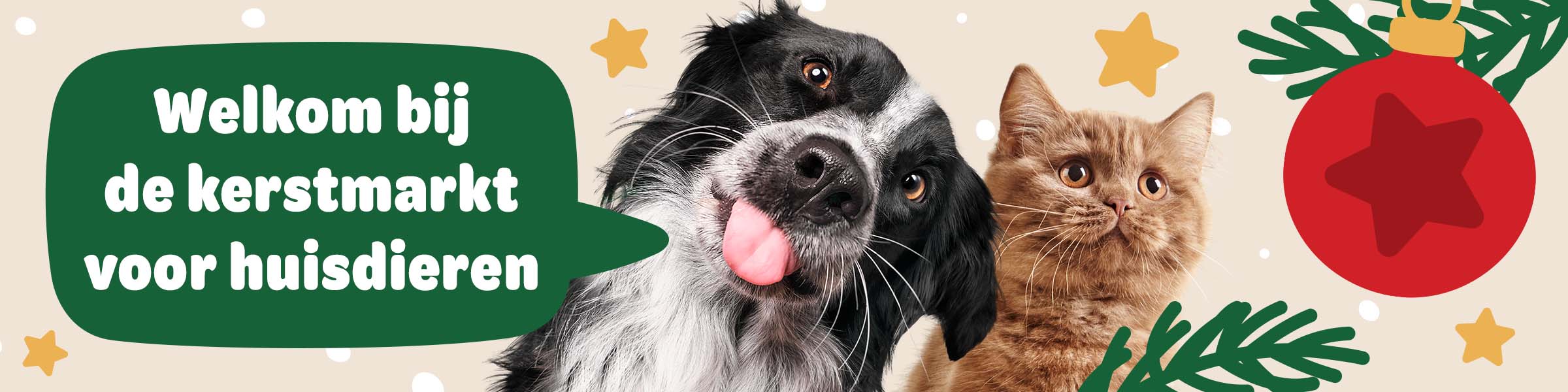 Welkom bij de kerstmarkt voor huisdieren