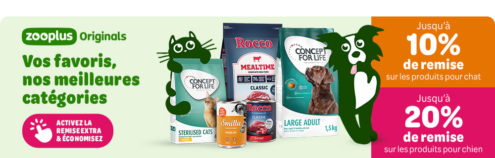 Bis zu 20% Rabatt auf zooplus Originals. Deine Favoriten, unsere Top-Kategorien.