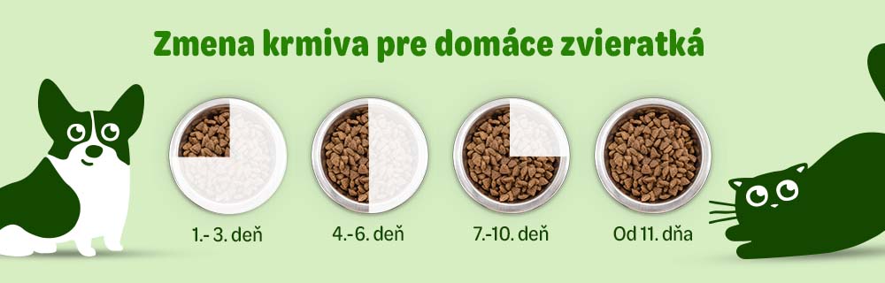 zmena krmiva pre domáce zvieratká