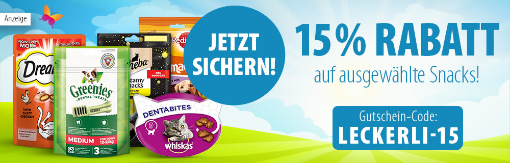 Jetzt 15 % Rabatt auf ausgewählte Snacks sichern!