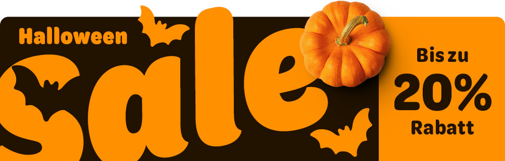 Halloween Sale. Bis zu 20% Rabatt