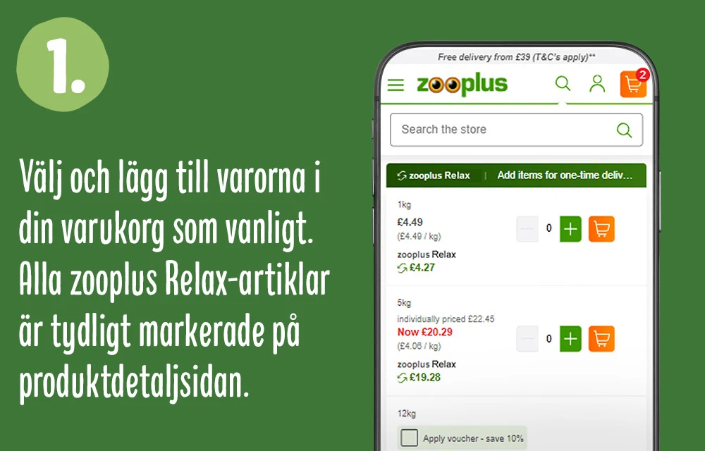 zooplus Relax - Hundfoder och kattfoder prenumeration
