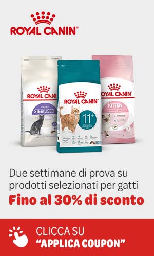 Royal Canin: due settimane di prova su prodotti selezionati per gatti fino al 30% di sconto.