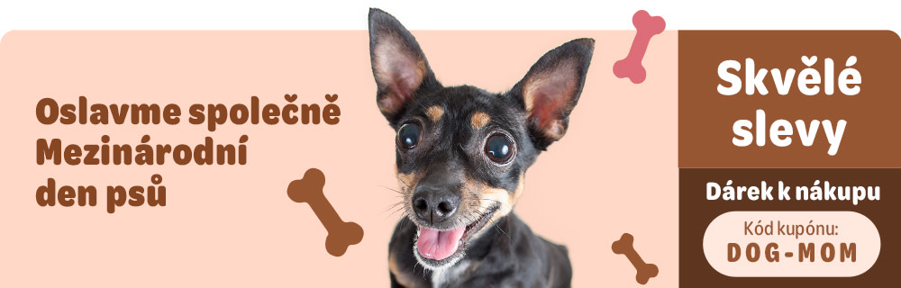 Oslavme společně Mezinárodní den psu. Skvělé slevy. Dárek k nákupu. Kód kupónu: DOG-MOM