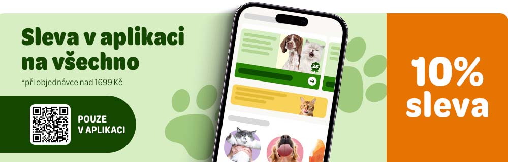 Sleva v aplikaci na všechno *při objednávce nad 1699 Kč. 10% sleva pouze v aplikaci