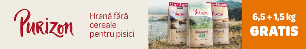Purizon hrană fără cereale pentru pisici 6,5+1,5KG GRATIS.