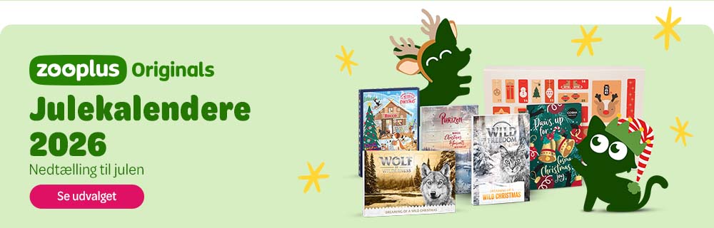Køb en zooplus julekalender og forkæl dit kæledyr