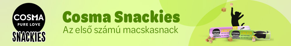 Cosma Snackies. Az első számú macskasnack.