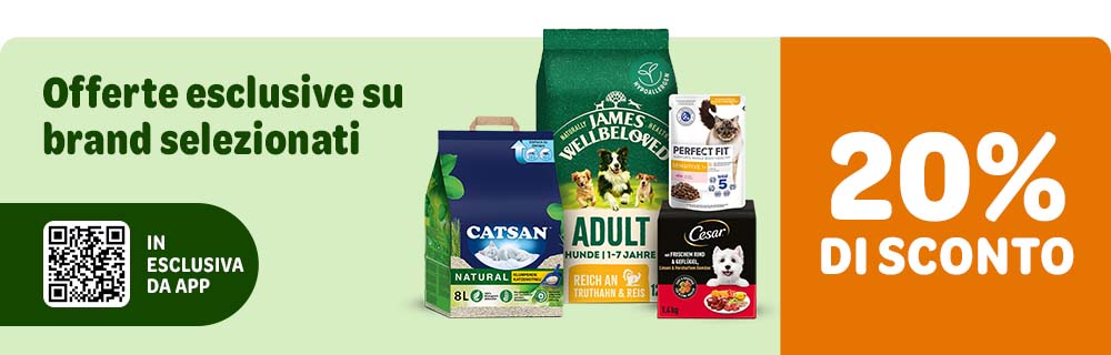 20% di sconto su marchi selezionati, in esclusiva da App!