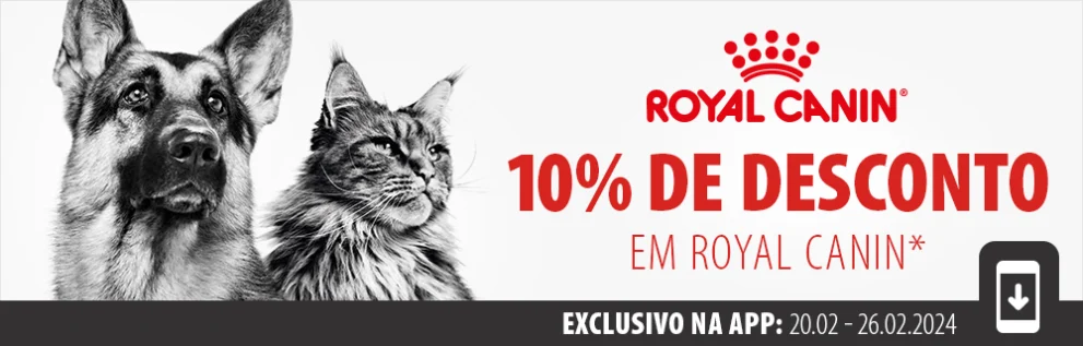 -10 % em Royal Canin em exclusivo na App 📲