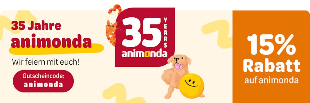 35 Jahre animonda, Wir feiern mit euch! Gutscheincode: animonda - 15% Rabatt auf animonda