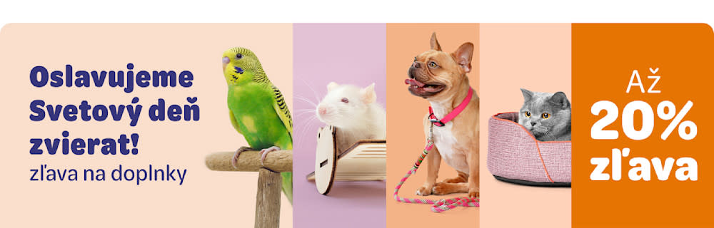Oslavujeme Svetový deň zvierat! Zľava 20% na doplnky