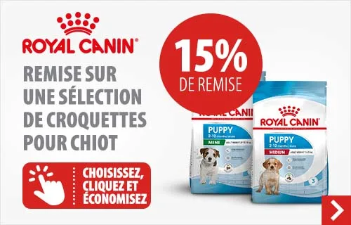 15 % de remise Royal Canin puppy