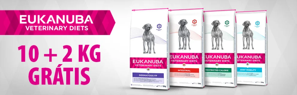 Eukanuba Veterinary Diets ração 12 kg em promoção 10 kg + 2 kg grátis!