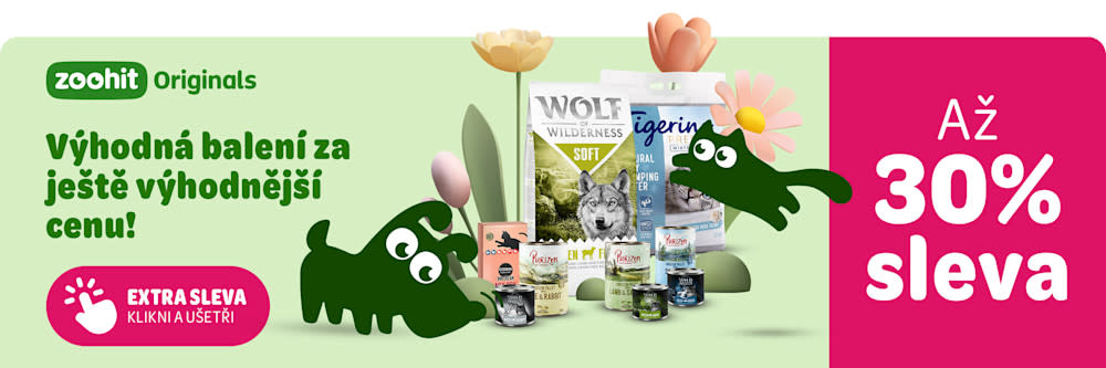 zoohit Originals, výhodná balení za ještě výhodnější cenu! Až 30% sleva. Extra sleva - klikni a ušetři.