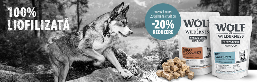 Încearcă acum! Cumpără 250 g Wolf of Wilderness Hrană crudă liofilizată pentru câini cu 20% reducere!