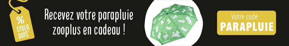 Un parapluie zooplus offert !