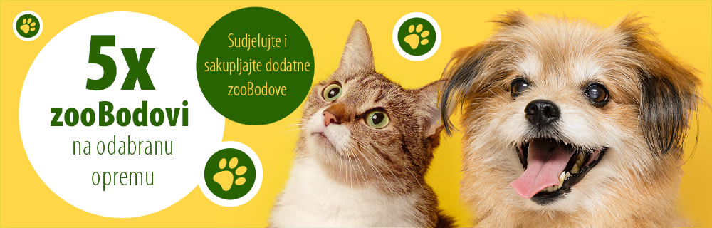 5x zooBodovi na odabrane proizvode za pse i mačke!