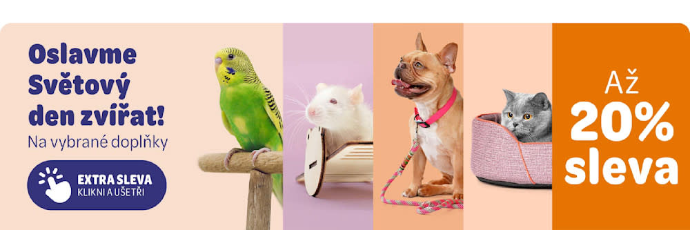 Oslavme Světový den zvířat! Na vybrané doplňky až 20% sleva. Extra sleva - klikni a ušetři.