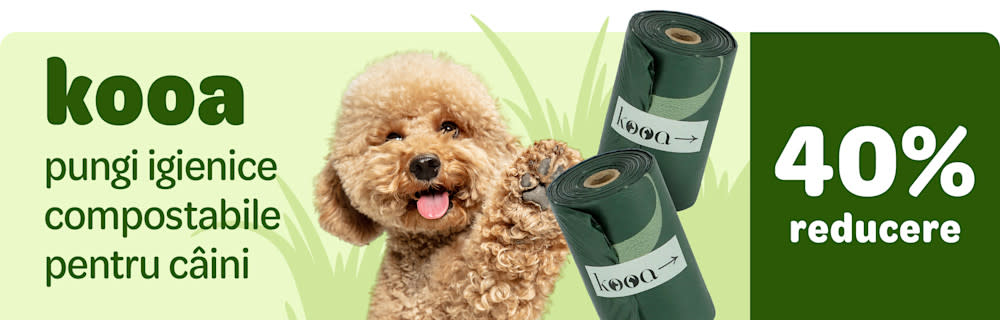 40% reducere kooa pungi igienice compostabile pentru câini
