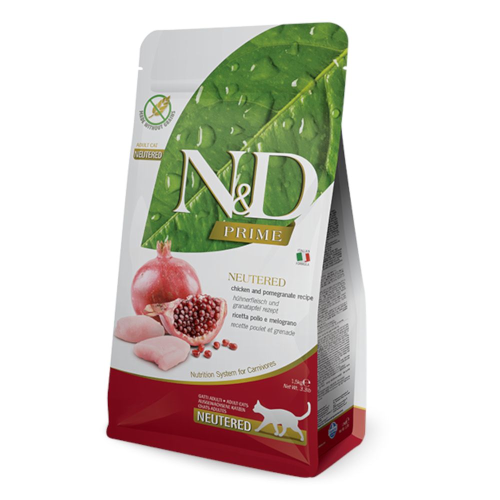 Farmina N&D Neutered sin cereales con pollo y granada