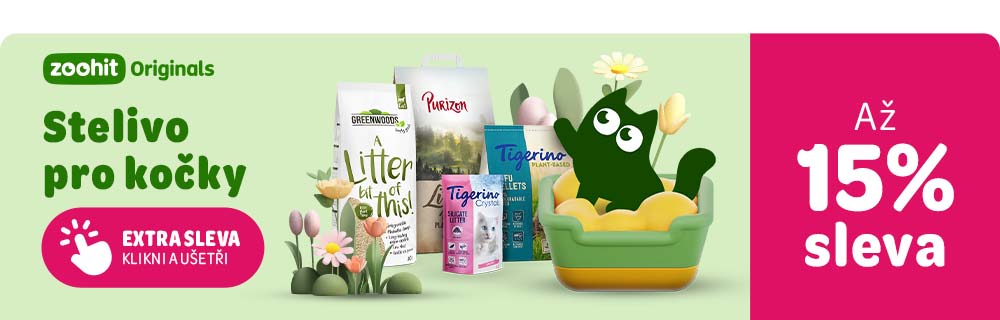 Stelivo pro kočky až 15% sleva zoohit Originals. Extra sleva - klikni a ušetři.