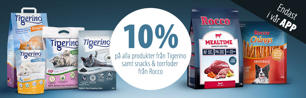 10% på Tigerino & Rocco endast via appen!