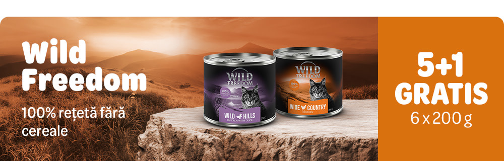 Wild Freedom 100% rețetă fără cerele. 5+1 gratis 6x200g