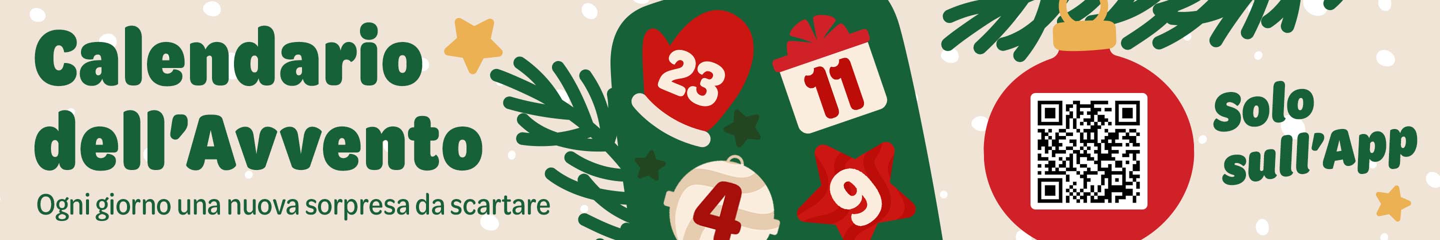 Calendario dell'Avvento in esclusiva da App
