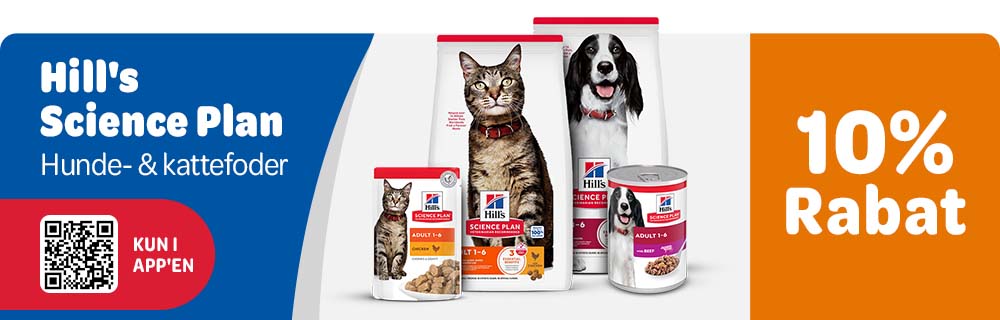 10% rabat på Hills Science plan i appen