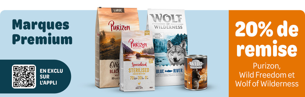 -20% sur Purizon, WOW, et Wild Freedom sur l'application