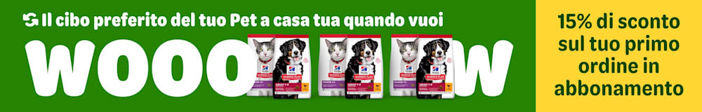 Approfitta del 15% di sconto sul tuo primo ordine con Hill's!