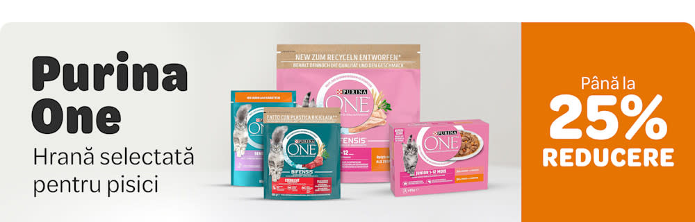 Purina ONE. Hrană selectată pentru pisici. Până la 25% reducere