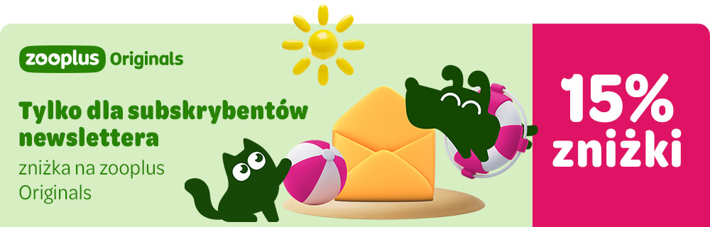 zooplus Originals: tylko dla subskrybentów newslettera zniżka na zooplus Originals. 15% zniżki.