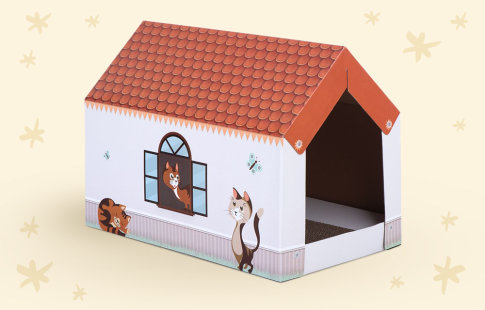 Maisonnette Home XL avec griffoir pour chat