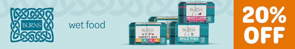 Burns 20% off Wet Dog Food