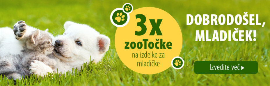 Pridobite 3x zooTočke ob nakupu izdelkov za pasje in mačje mladičke