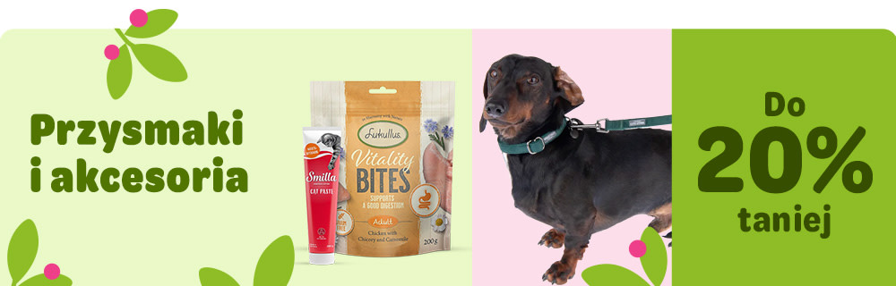 Przysmaki i akcesoria do 20% taniej